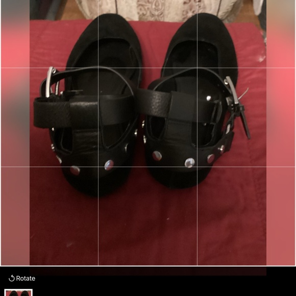REBECCA MINKOFF SUEDE FLATS WITH ANKLE STRAPS SZ 7 1/2 main image 2